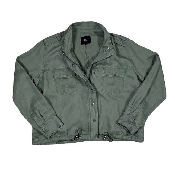 𝅺Rails Chore Jacket Sage Green Military Utility Lightweight Zip Work Wear Large - Picture 3 of 10